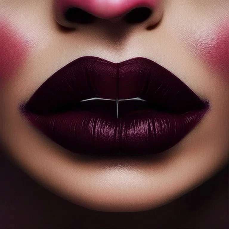 burgundy lips