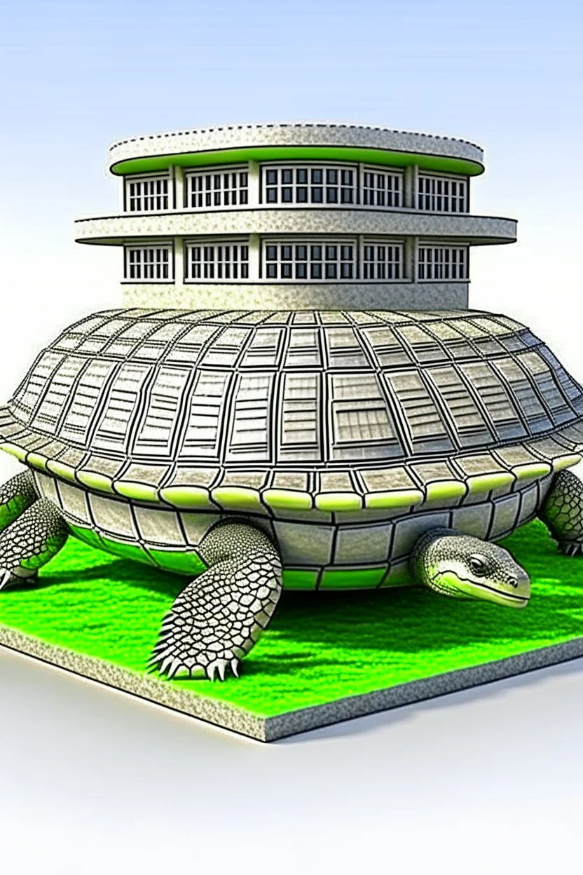 3d turtle museum outbulding