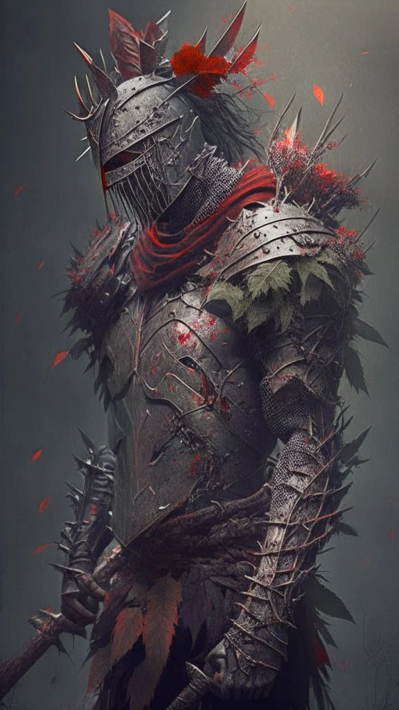 warrior with armor of thorns