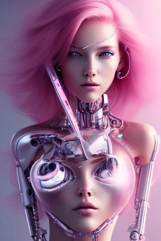 cyborg, pink hair, sexy, perfekt, real, dream