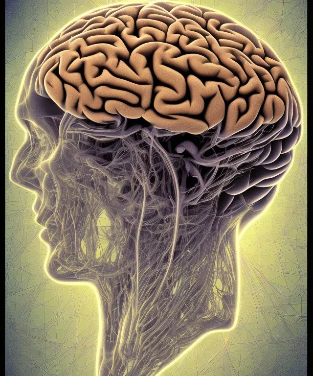 brain, neural network. high detailed. poster