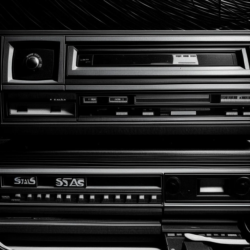 static vhs black and white