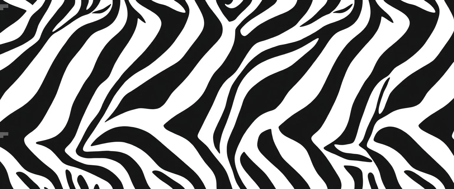 seamless repeatable zebra pattern with mono-width lines and spacing, black and white, vector