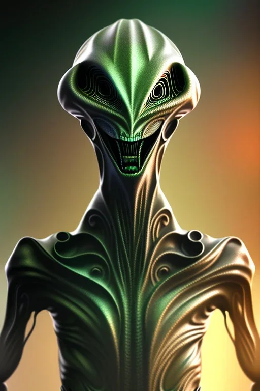 full bodied Spirit alien, 8k, finely detailed, photo realistic.