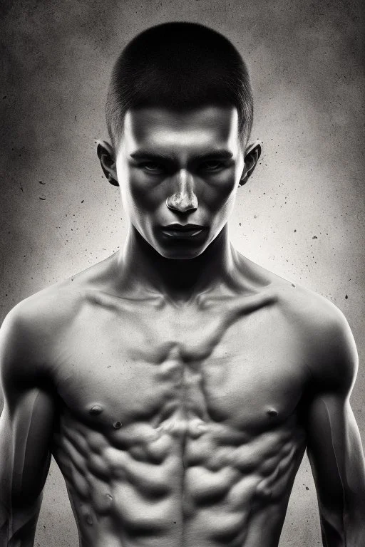 white skin man , book cover design reflecting the journey of a young, ex-boxer fighting immigrant with a heavy past and long path of challenges. The design captures his hopeful spirit amidst adversity, portrayed in a modern setting with a black and white color scheme that adds depth and emotion to his character.