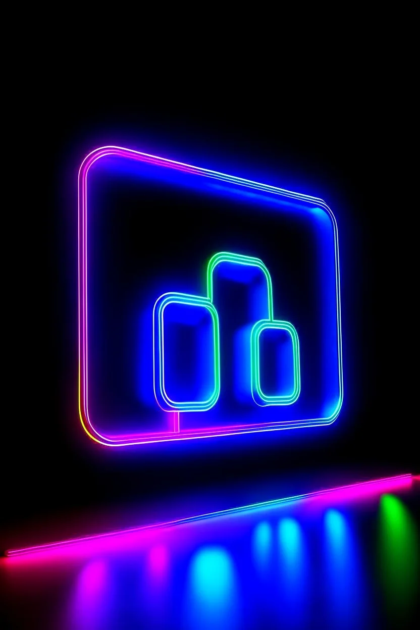 facebook ads icon neon lights black background