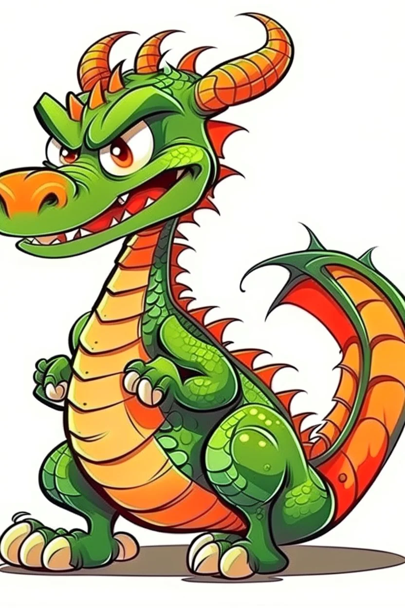 Cartoon style dragon