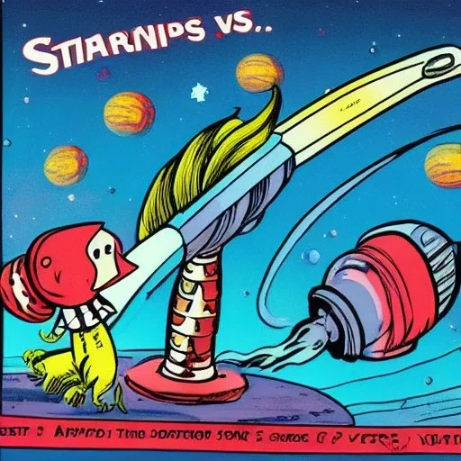 starships versus space monster in the cosmos by dr seuss