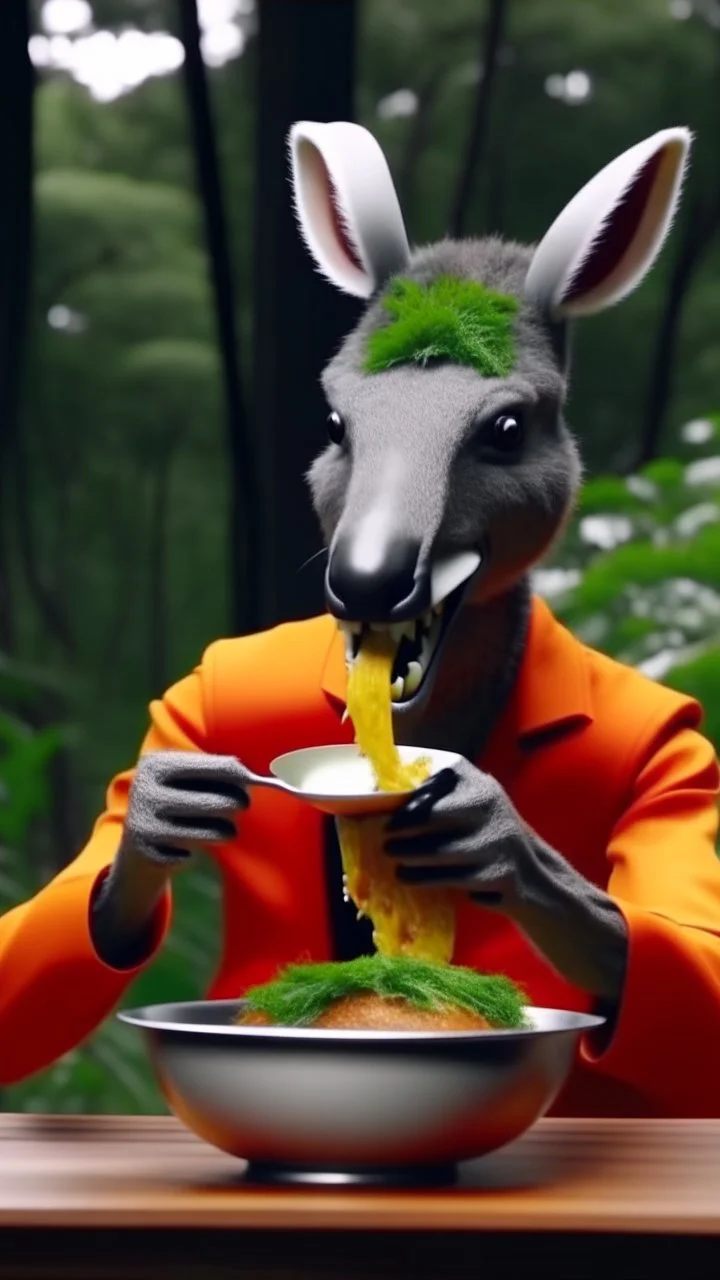 Japanese Kangaroo Soup Australian Ad Chainsaw Man Style