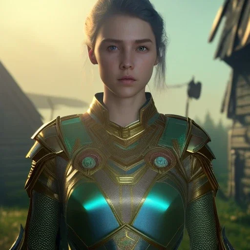 dark and gloomy full body 8k unity render, female teen cyborg, Blue yonder hair, wearing broken battle armor, at cluttered and messy shack , action shot, tattered torn shirt, porcelain cracked skin, skin pores, detailed intricate iris, very dark lighting, heavy shadows, detailed, detailed face, (vibrant, photo realistic, realistic, dramatic, dark, sharp focus, 8k)