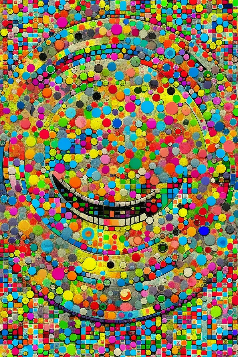 abstract art of happiness from winning Lotto 90,000 Million