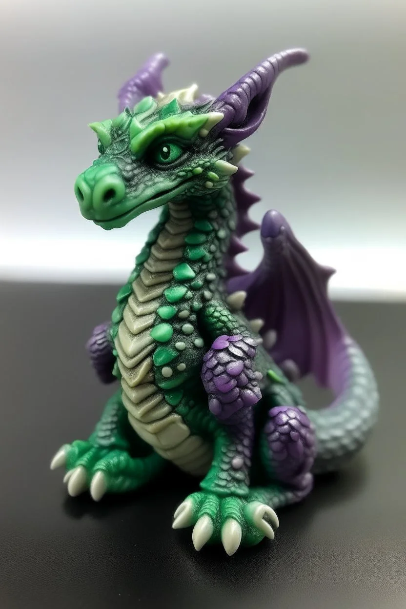 small purple and green pearlescent dragonborn dnd