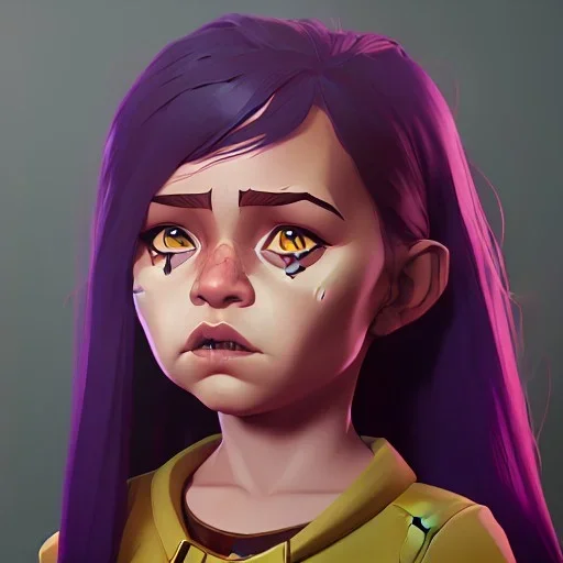 Portrait of a pretty warlock toddler girl by Nick Harris