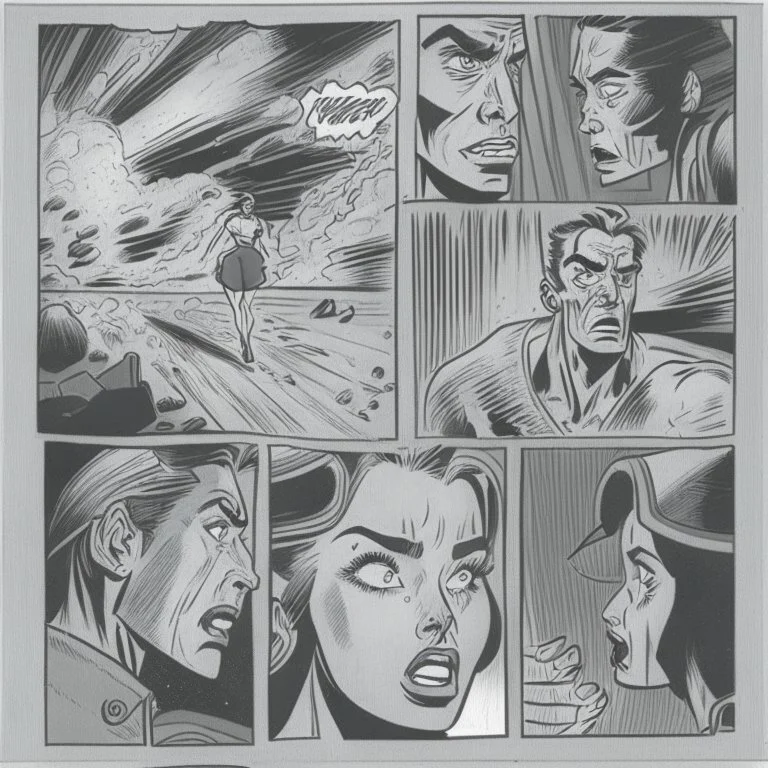 A handdrawn comic book page