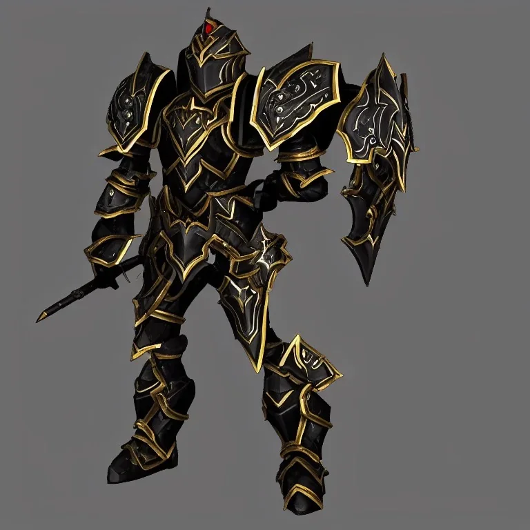 Black gold armour paladin