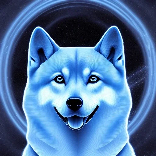 esoteric shiba inu sacred geometry blue aura