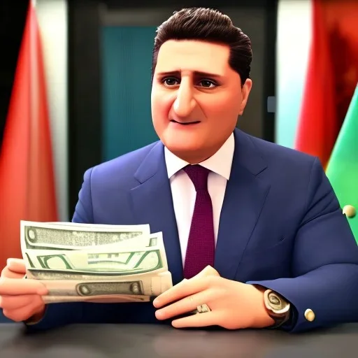 Minister Ali Babacan with money