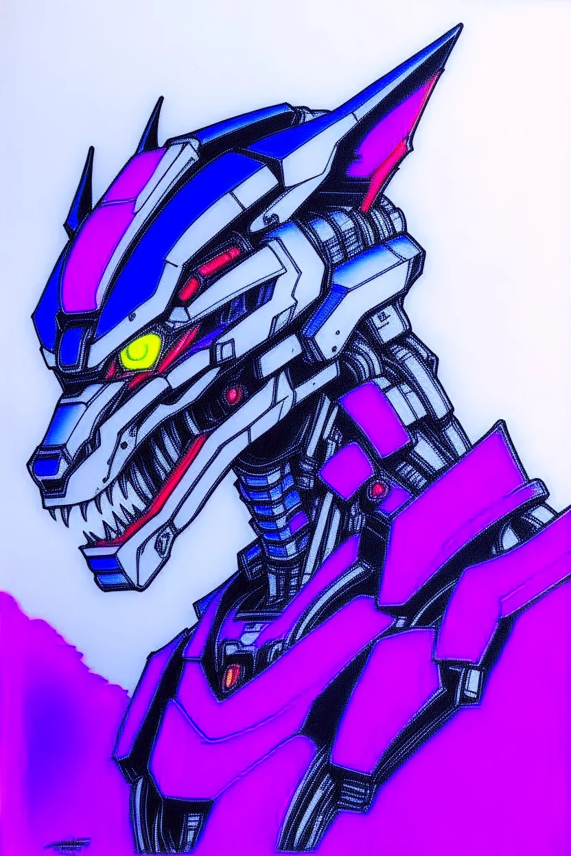 Werewolf drawn as a robot from Neon Genesis Evangelion