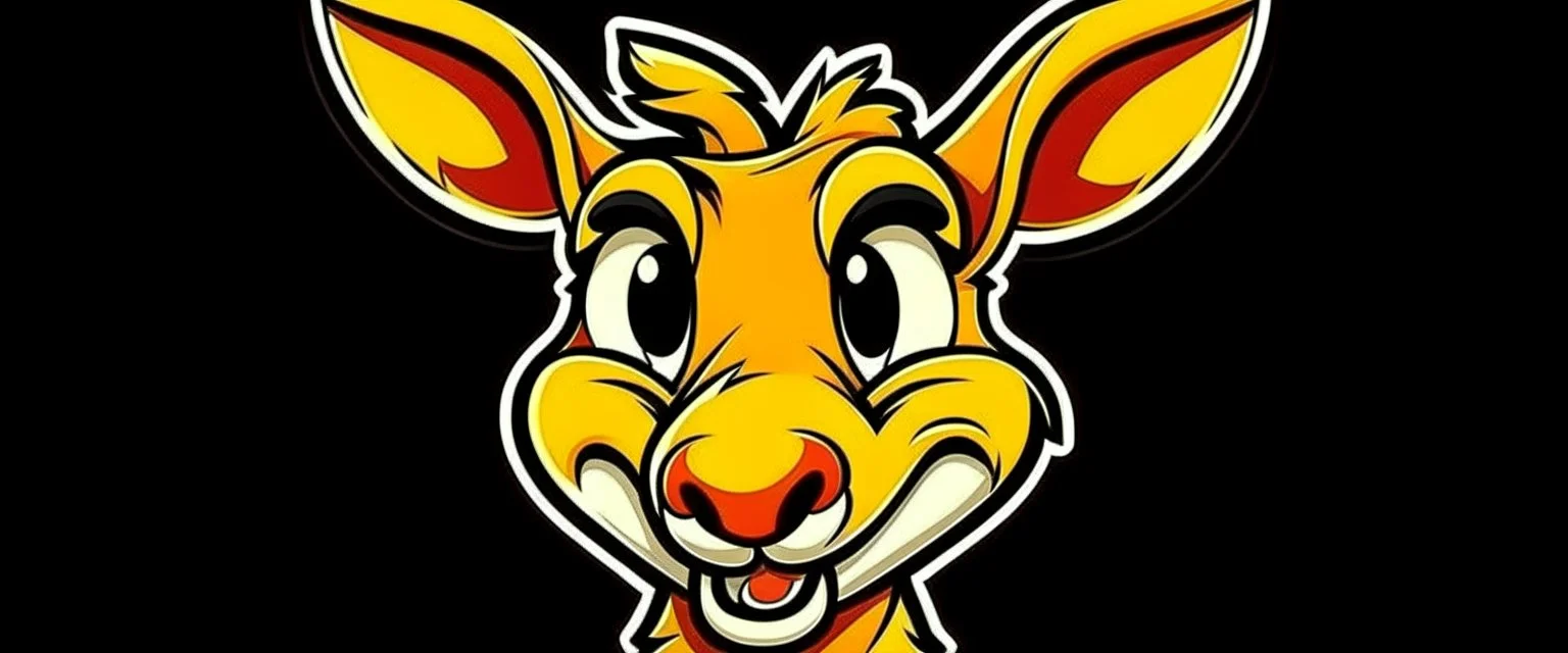 Kangaroo Mascot Logo