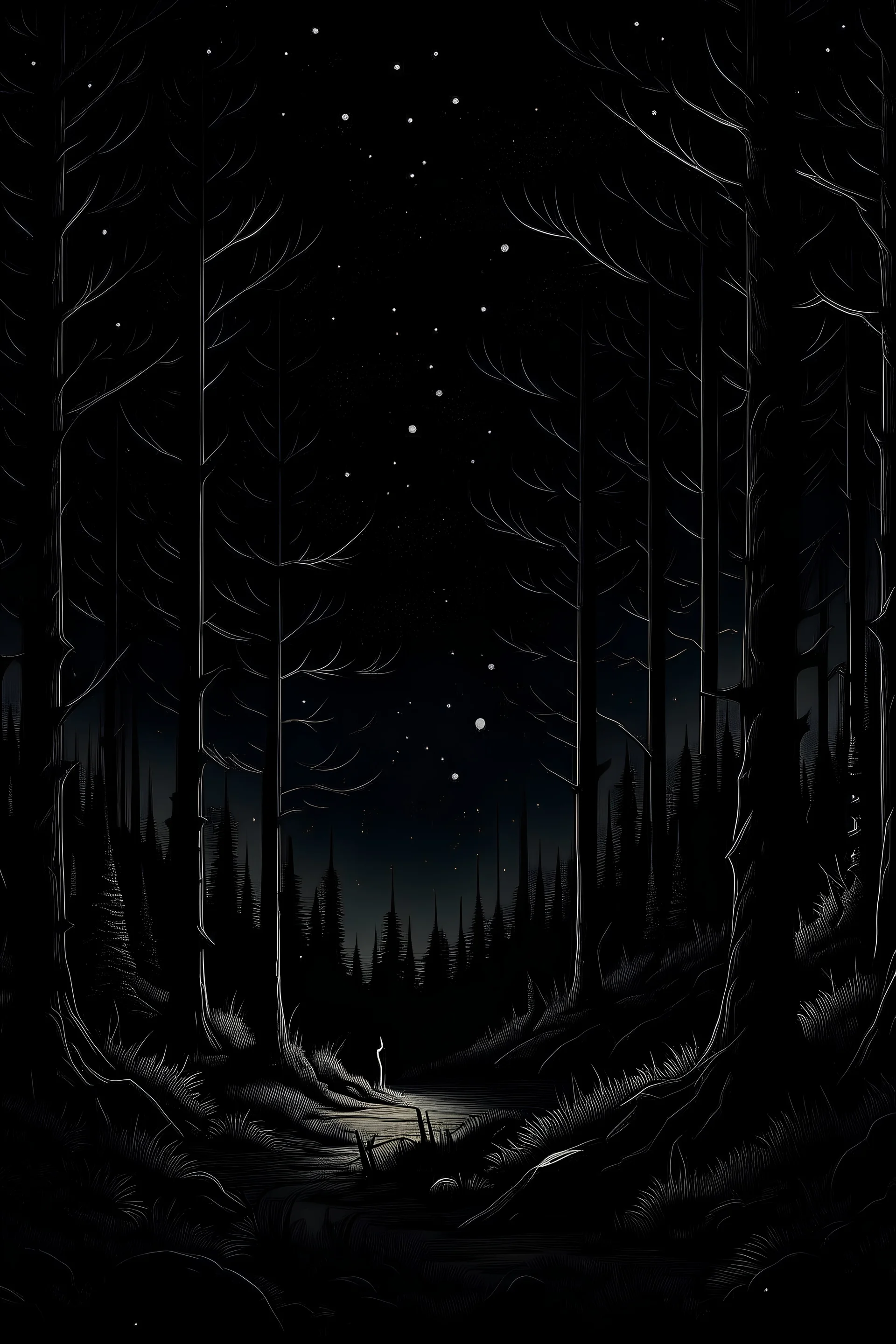 The Dark Night Forest