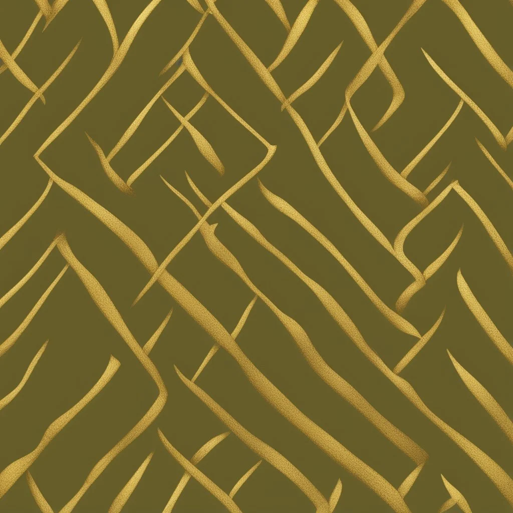 A detailed rendering of an olive kernel-inspired pattern on a wall, with a subtle hint of gold.