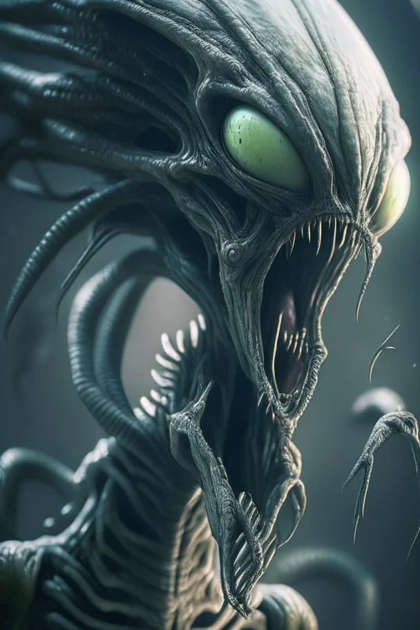 Alien scared ,highly detailed, artstation, sharp focus,4k