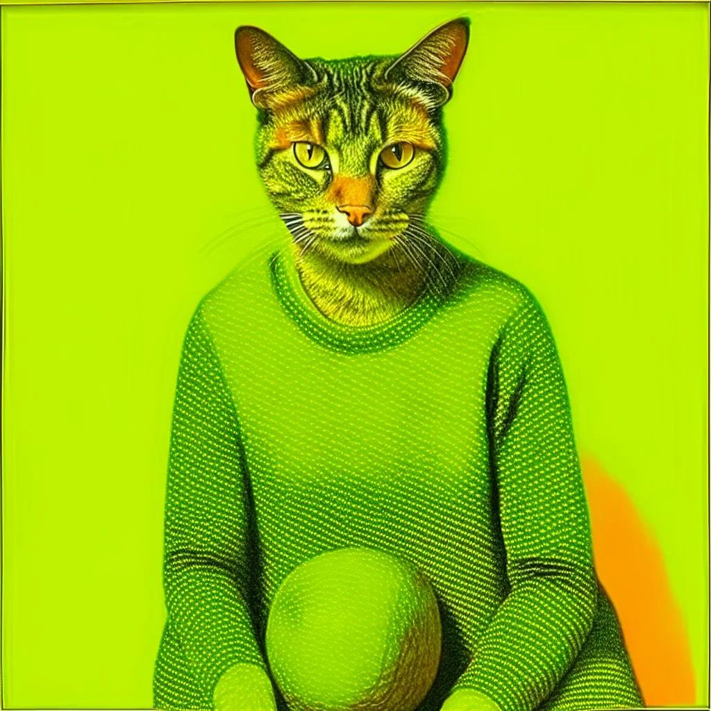 Portrait of a cat by Van Gogh