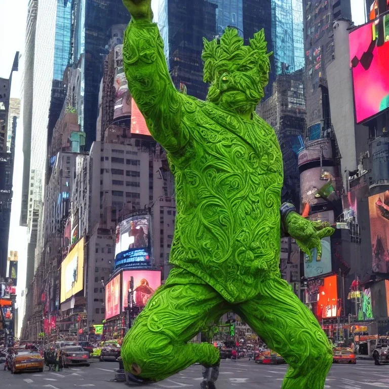 The Green Man in Times Square.