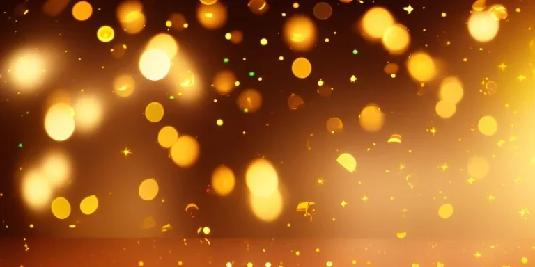 Abstract Christmas bokeh background - gold, pink blurred glitter lights - banner, header, panorama