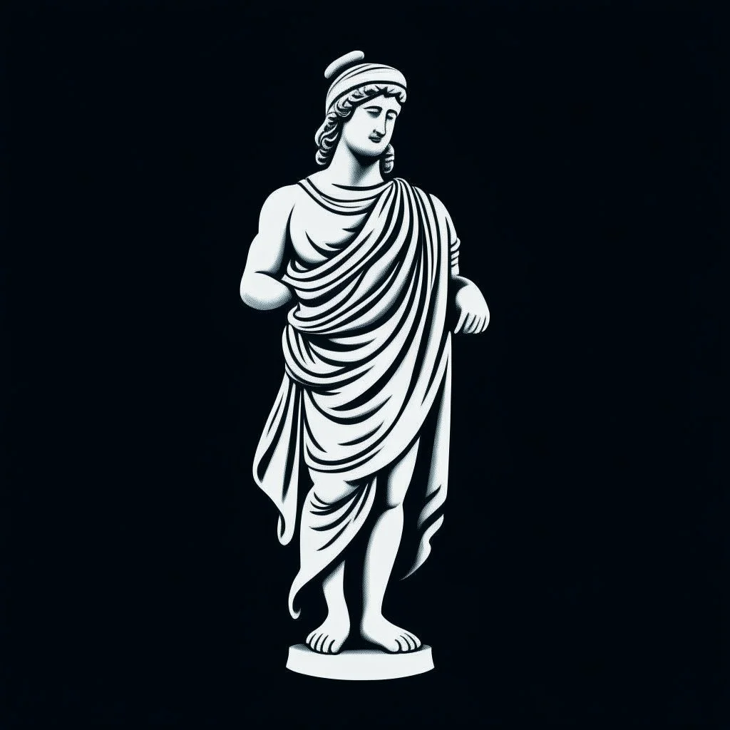 greek statue logo