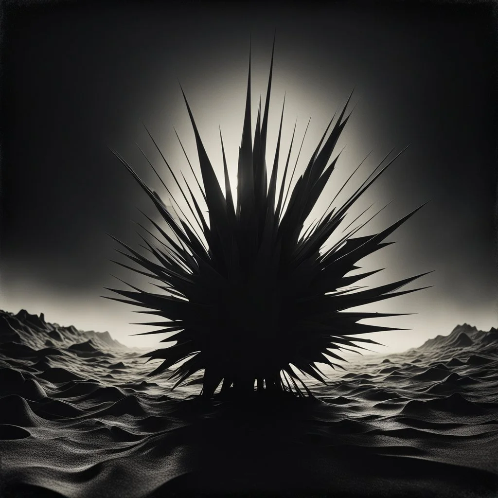 Dark creepy, strong texture artistic polaroid volumetric light, black sun, Yves Tanguy, 8k 3d abstractism