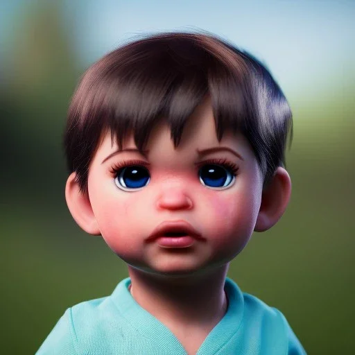 Ken toddler, full body, hyper realistic, dramatic lighting, unreal engine 5, 8k