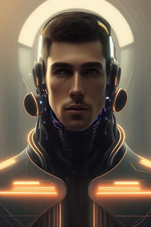 cyberpunk, head, men, portrai, tron