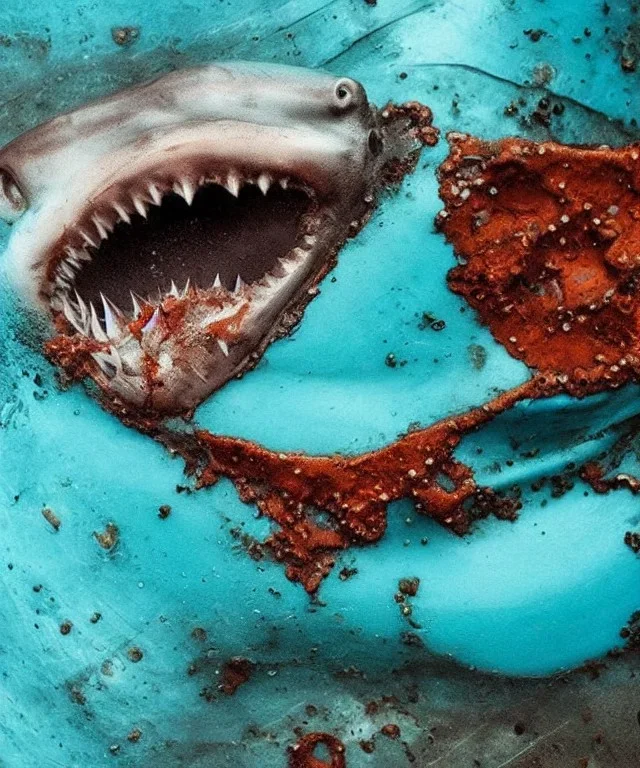 wristwatch death underwater detailed rust decay fish evil nice clean clear shark deadly wild blue blue blue shark mouth teeth rust dream