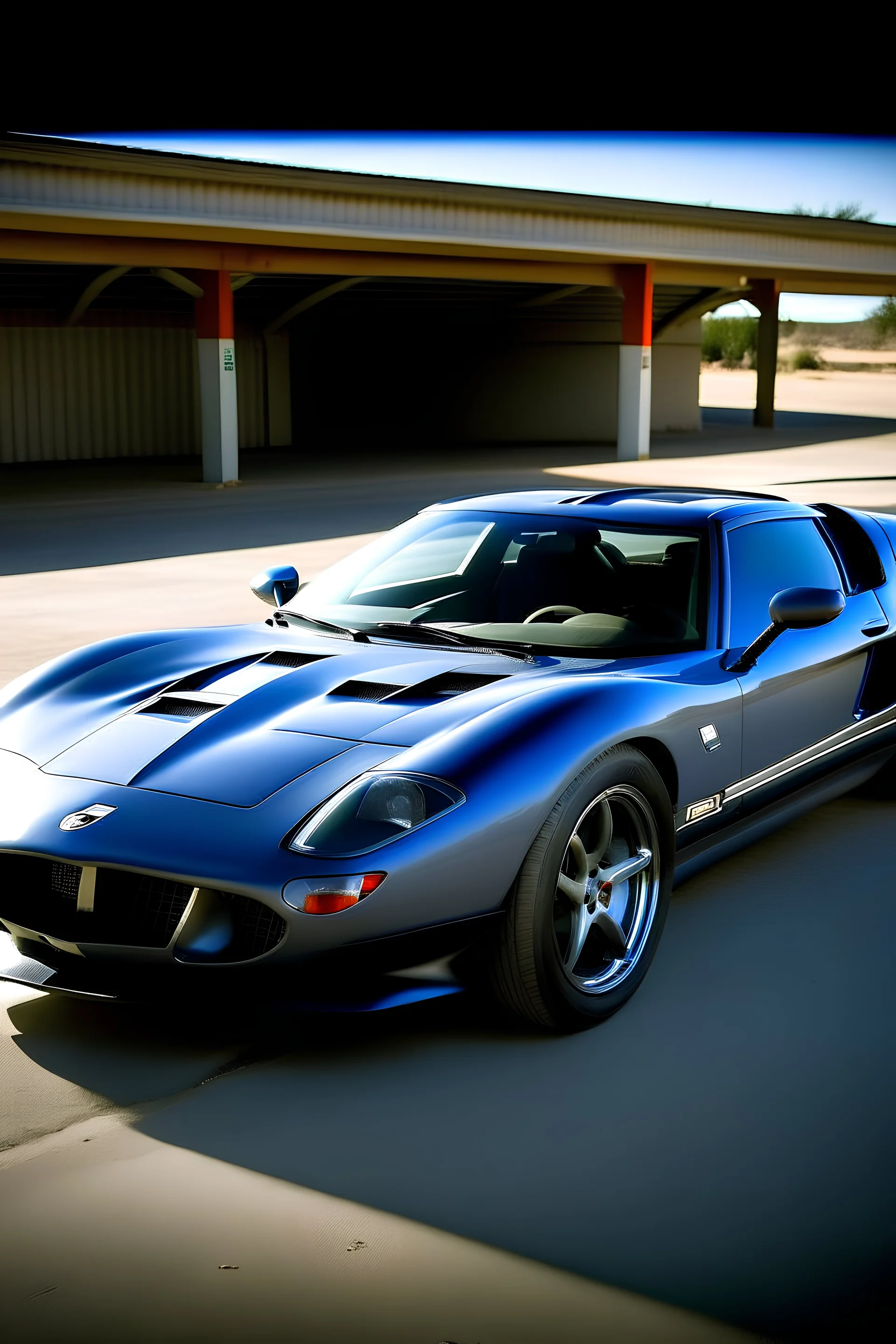 man in a 2005 Ford GT