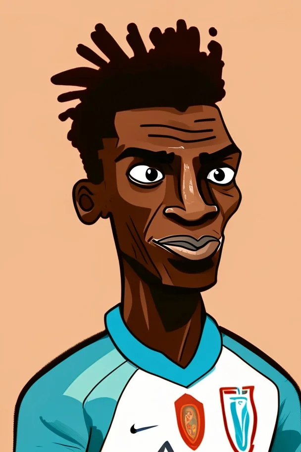 Jerome Njoum Mbekele Footballer ,cartoon 2d