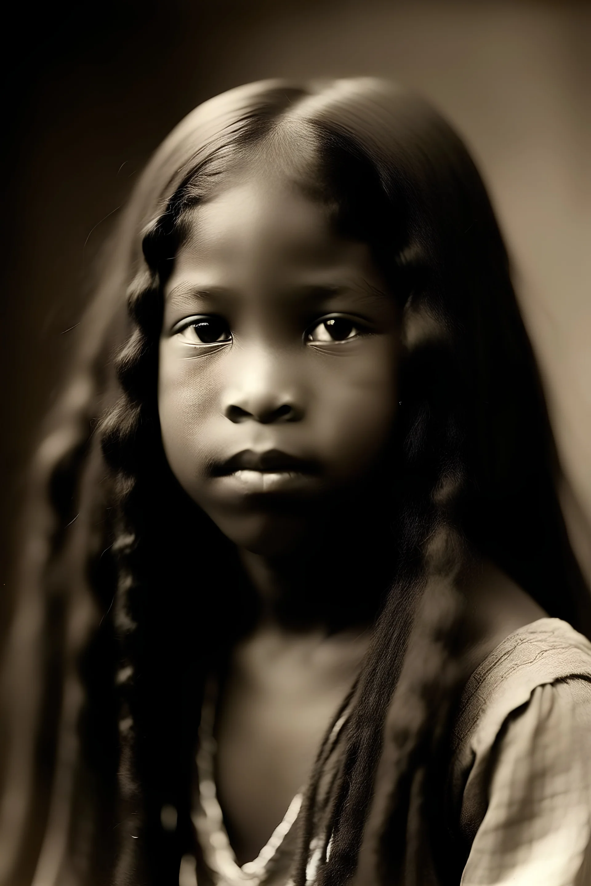 usa 1920 black girl, long hair, 10 old