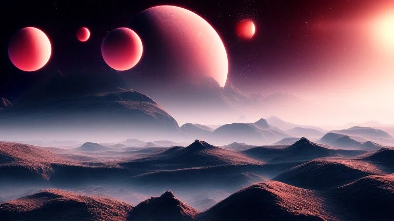 alien planet in deep space