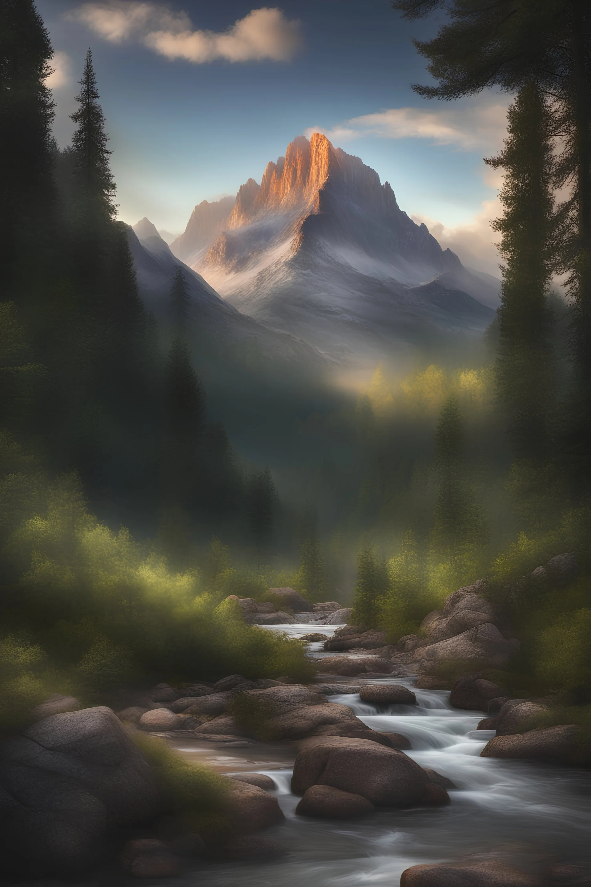 portrait of a beautiful mountain landscape