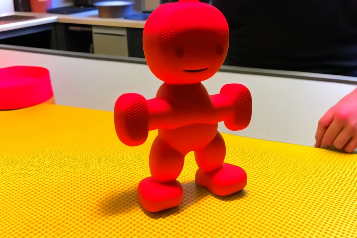 gingerbread man being 3d printed