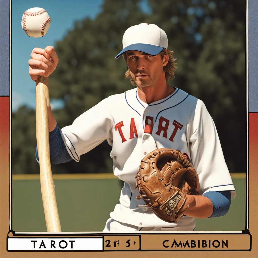 Combination tarot card and baseball card