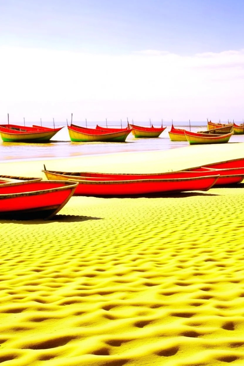 Sudan, muslim country, red sea with small fishermen boats