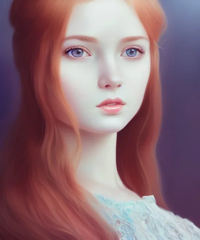 a realistic full face portrait of beautiful young and cute russian lolita girl, adorable, seductive and sexy looking, slight smile, intricate, elegant, highly detailed eyes, digital painting, 8k, artstation, concept art, smooth, sharp focus, illustration, studio quality, art by victo ngai