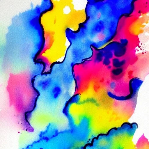 ink painting colorful