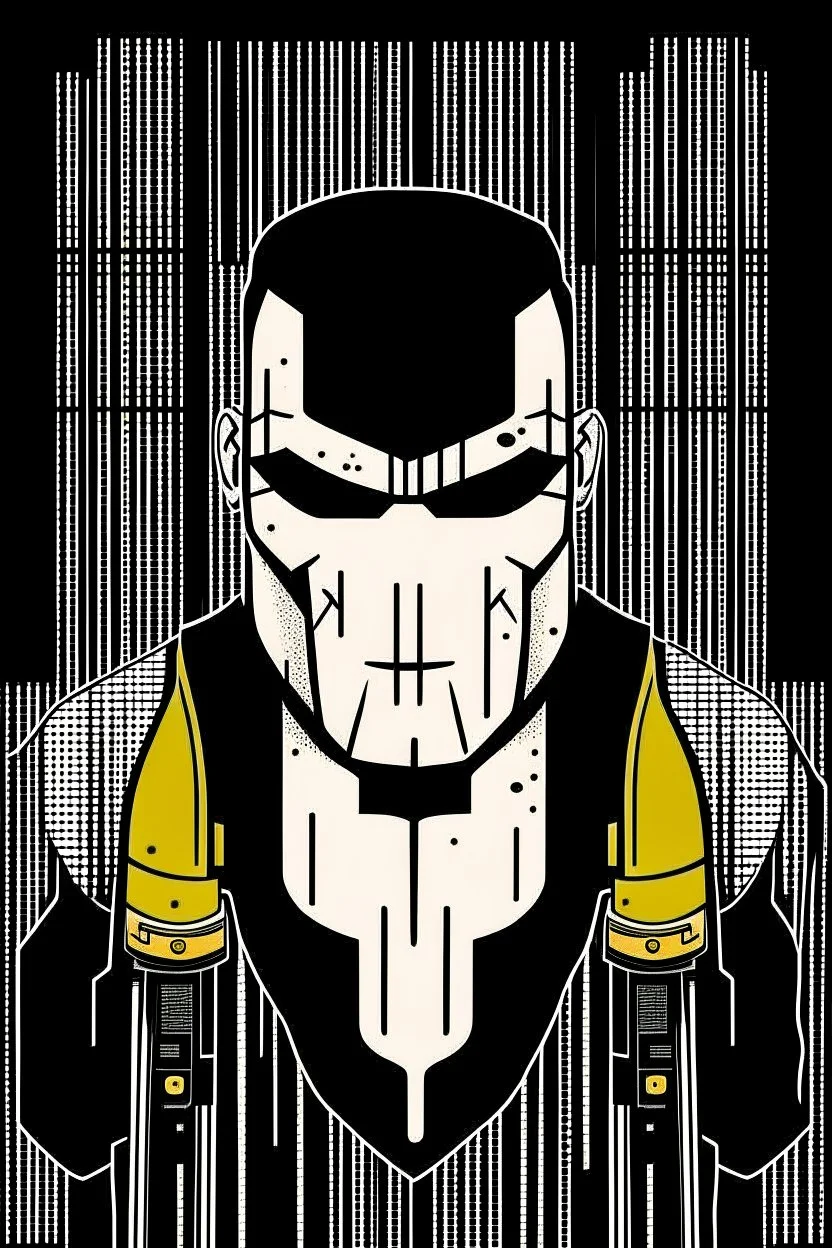 punisher sku;; in the style of Hiroshi Nagai