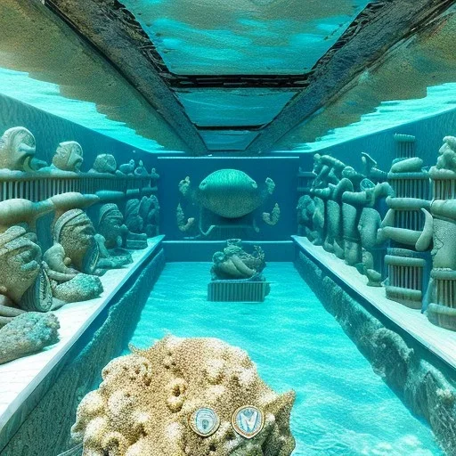 lost underwater city, Poseidon, highly detailed, cinematic, ultra photorealistic, ultra realistic, volumetric lighting, sun shafts, spectral