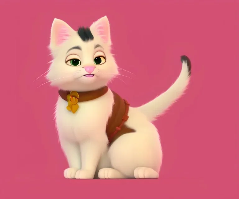 cute cat illustration isolated คมชัด