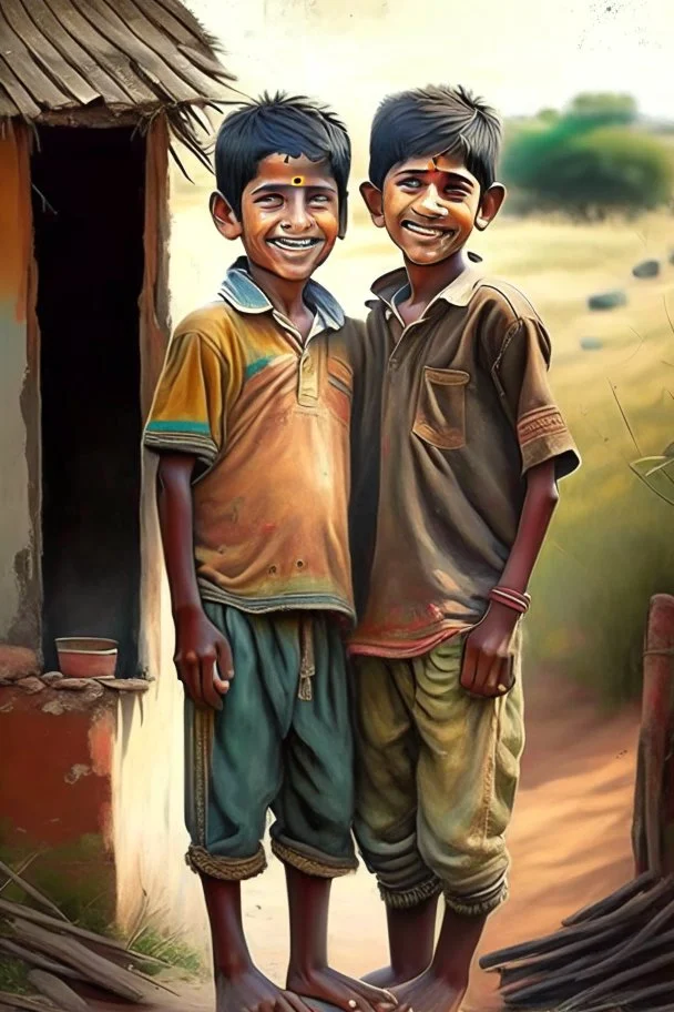 there were two boys named Akash and Arjun who lived in a small village. They were best friends and did everything together