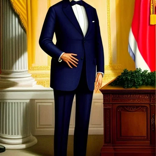 Presidential Portrait of a Cow, Suit and Tie