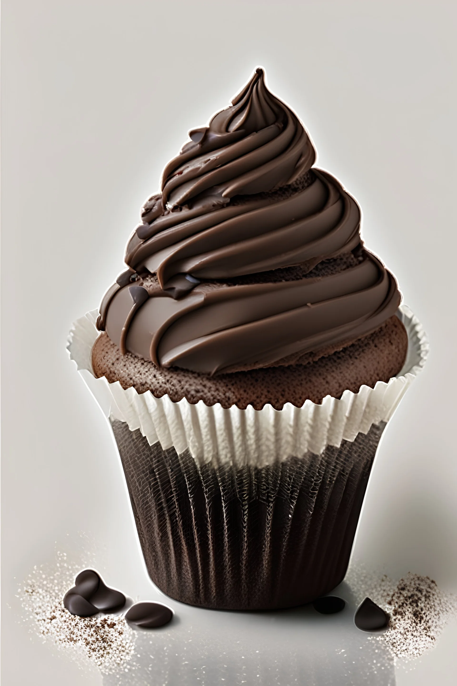 A cup cake chocolate